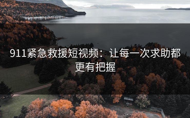 911紧急救援短视频：让每一次求助都更有把握